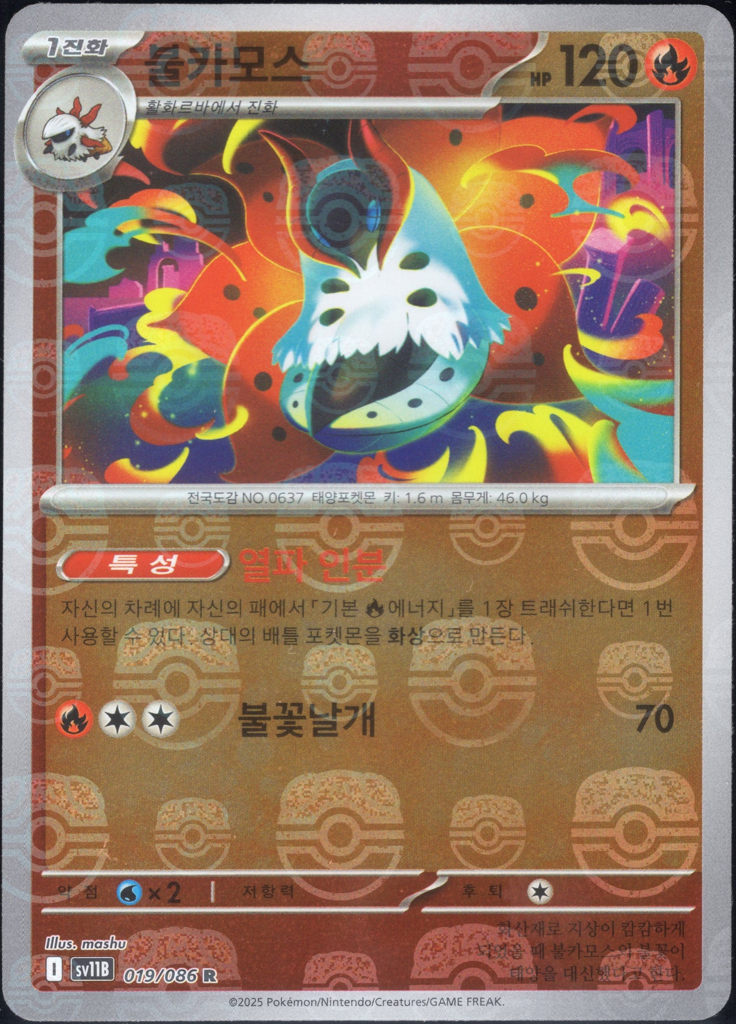Volcarona Master Ball (019/086)[Black Bolt][KR]