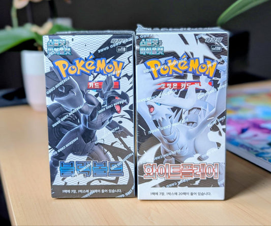 Pokemon Black Bolt + White Flare Booster Box Bundle (Korean)